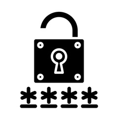 Password glyph icon