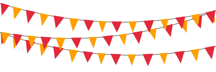 Thanksgiving background design with bunting flags. Autumn holidays party decoration.