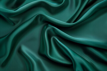 Fototapeta premium Elegant Emerald Green Fabric with Luxurious Texture