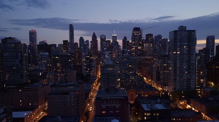 Obraz premium A Scene of a Big City at Evening