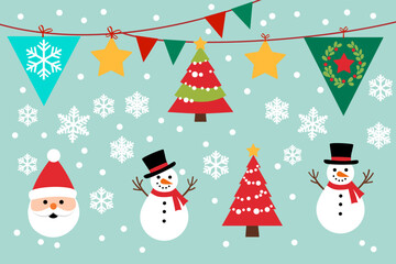 hanging flag party chrismas