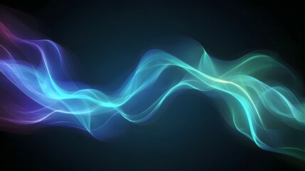 Fototapeta premium Modern abstract high-speed light effect. Abstract background with curved beams of light. Technology futuristic dynamic motion. Movement pattern for banner or poster design background concept.