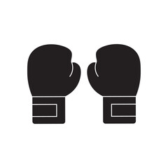 boxing gloves flat icon vector
