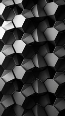 Abstract hexagon pattern monochrome black architecture.
