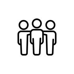 Friends line icon. Team, mates, brotherhood. Friendship concept. Vector illustration can be used for topics like support, teamwork, community