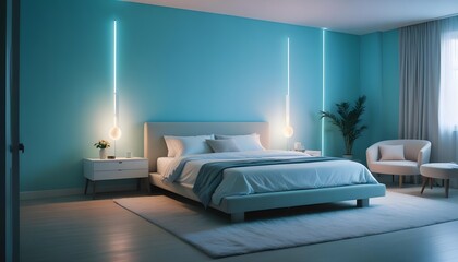 Photo modern style interior room 3d illustration