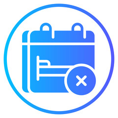 cancel booking gradient icon