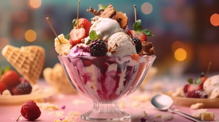 Delicious Ice Cream Sundae