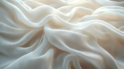 Obraz premium Abstract textures flowing white cloth background 3d rendering