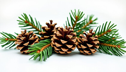 Golden Pine Cones and Branches