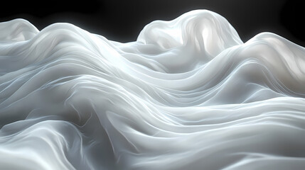 Abstract  textures flowing white cloth background 3d rendering