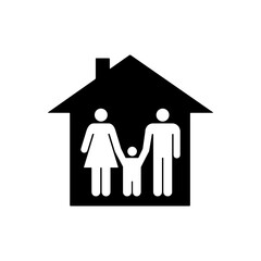 Family, House icon. Simple vector sign.