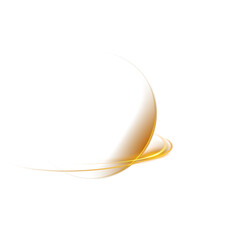 Naklejka premium Abstract motion and speed light lines with golden shiny color. Semicircle wave, light path curve swirl, car headlights, filament fiber. light background. Magic sparks. Mystical speed stripes, glitter 