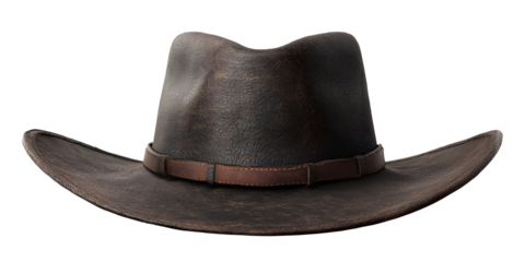 Akubra hat on a transparent background. isolated background.
