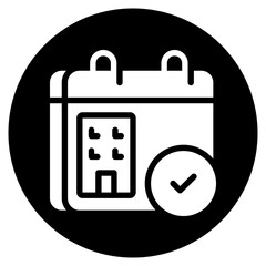 booking glyph icon