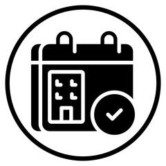 booking glyph icon