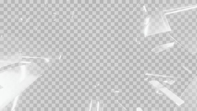 Breaking glass motion graphics. breaking glass on transparent background. Popup design element for videos and clips. Broken glass with cracks on transparent background.	
 - Powered by Adobe