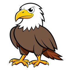 Bald Eagle flat Vector illustration on white background.