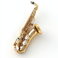 saxophone isolated on white