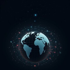 Naklejka premium Technology astronomy planet space.
