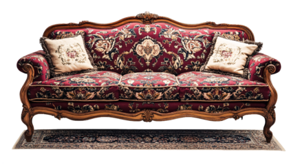 Allure of a rug sofa isolated against a white background