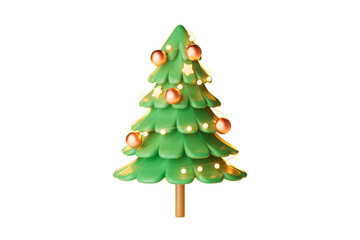 Cartoon style Christmas theme picture, 3d rendering