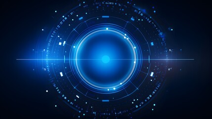Fototapeta premium blue Abstract technology background circles digital hi-tech technology design background. concept innovation. vector illustration