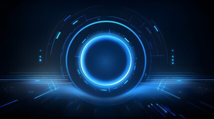 
blue Abstract technology background circles digital hi-tech technology design background. concept innovation. vector illustration