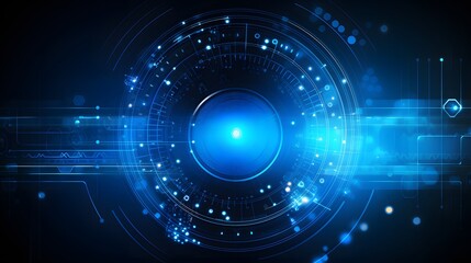 Fototapeta premium blue Abstract technology background circles digital hi-tech technology design background. concept innovation. vector illustration