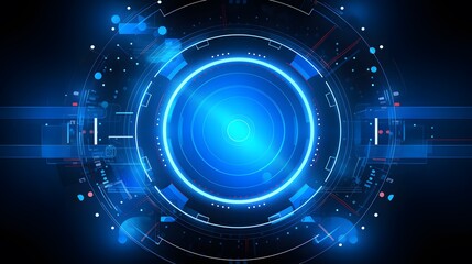 Fototapeta premium blue Abstract technology background circles digital hi-tech technology design background. concept innovation. vector illustration