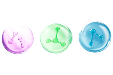 Medical and science concept molecules and cells,3d rendering