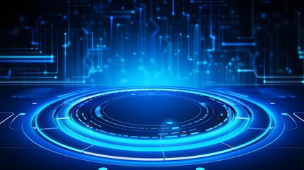 
blue Abstract technology background circles digital hi-tech technology design background. concept innovation. vector illustration