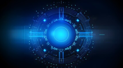 
blue Abstract technology background circles digital hi-tech technology design background. concept innovation. vector illustration