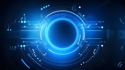 
blue Abstract technology background circles digital hi-tech technology design background. concept innovation. vector illustration