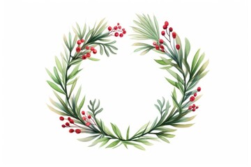 Christmas wreath pattern plant.