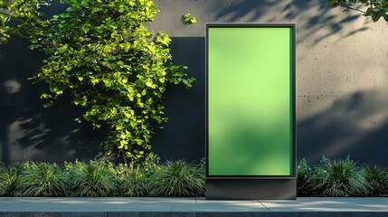 Blank Advertising Space Against Lush Background