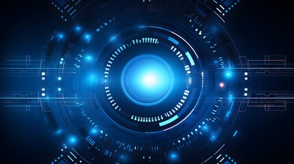 Obraz premium blue Abstract technology background circles digital hi-tech technology design background. concept innovation. vector illustration