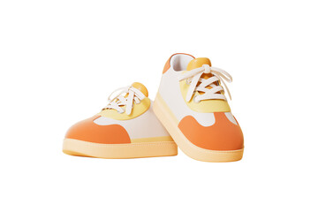 cartoon style sneakers shoes,3d rendering