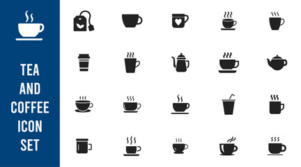 Coffee and Tea Icons set.
