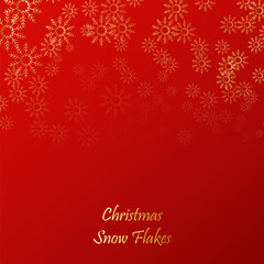 Christmas snowflakes on red gradient background