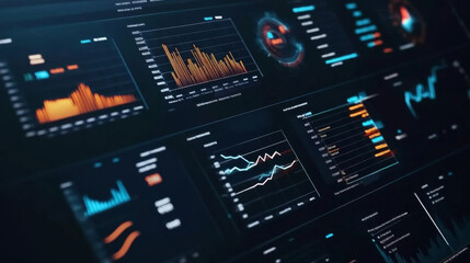 Obraz premium Digital Financial Dashboard with Yield Metrics and Funding Source Breakdown