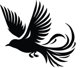 Flying bird  silhouette illustration