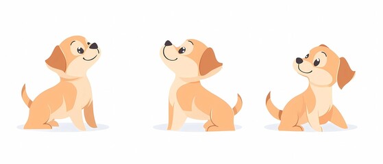 Fototapeta premium Dog Illustration Bundle for Pet Products and Accessories