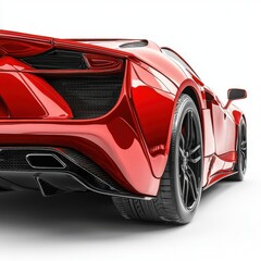 Naklejka premium red sports car isolated
