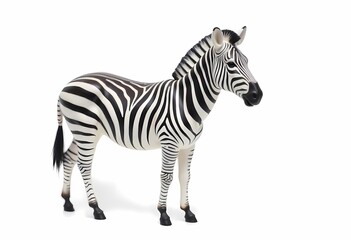 Naklejka premium a zebra is shown in a white background.