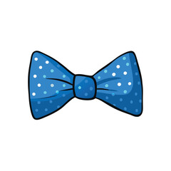 Vector illustration Blue bow tie illustration