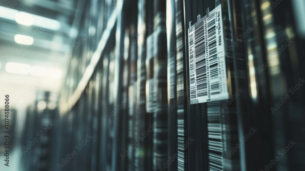 Aufkleber streamlined barcode scanning for efficient inventory tracking and distribution in warehouse