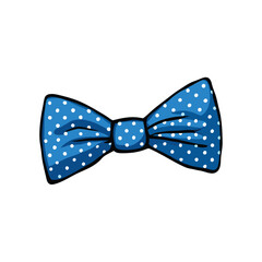 Vector illustration Blue bow tie illustration
