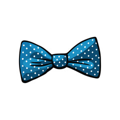 Vector illustration Blue bow tie illustration