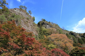 古岩屋　紅葉狩りを楽しむ　（愛媛県　久万高原町）